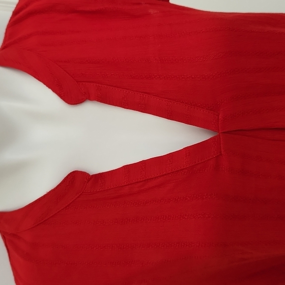 Universal Thread Red Ruffled Shirt - Picture 5 of 12